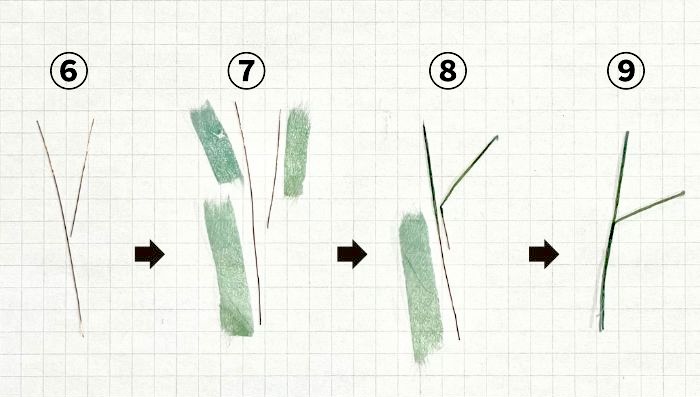 マーガレットの茎の作り方(後半)